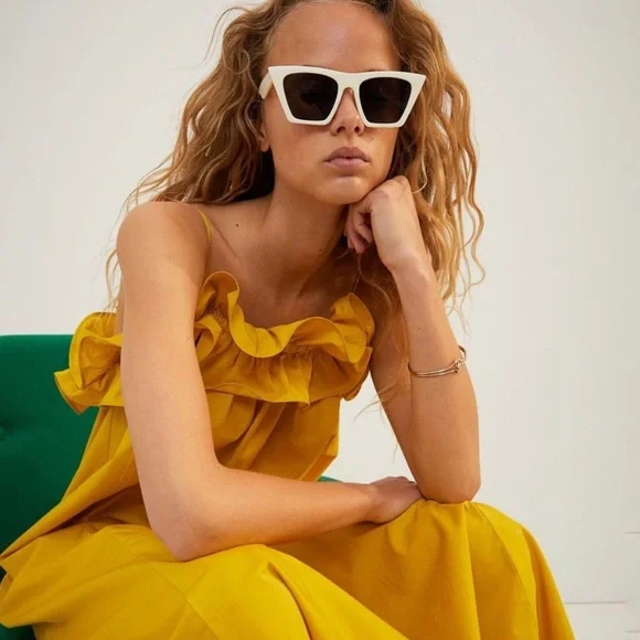 H&M Strapless Yellow Dress EXCELLENT CONDITIONS
 LIKE NEW - Picture 7 of 13